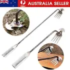 Garden Hand Weeder Steel Rake Long Handle Weed Remover Puller Manual Tool