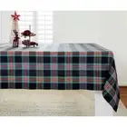 Solino Home Rectangle Linen Tablecloth for Christmas Party, Dining - Jewel Plaid