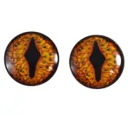 Pair Legendary Dragon Smaug Glass Eyes Jewelry Doll Taxidermy Flatback Cabochons