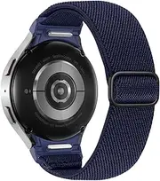 Astorgos Smartwatch Nylon Band Compatible with Samsung Galaxy Watch 7 6 5 4 FE Band 40mm 44mm/6 4 Classic Bands 47mm 43mm 42mm 46mm, One Click No Gap Elastic Wristband, Midnight Blue, 1 Pack, Nylon