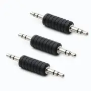 Paquete de 3 adaptadores de audio macho a macho de 3.5 mm, conector estéreo