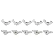 #6-32(D) Butterfly Wing Nuts 10Pack Wing-Nut Silver Tone
