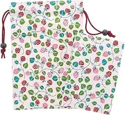 Kyoyu Goshuin Book & Drawstring Set, Yumeji Strawberries, 44 Marks, Made in Japan, Pink (Goshuin Book) Approx. 7.2 x 4.8 x 0.7 inches (18.3 x 12.2 x 1.7 cm), (Drawstring Bag) Approx. 10.4 x 6.9 x 0.1 inches (26.5 cm)
