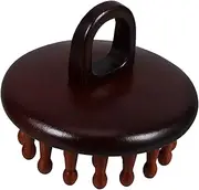 VERDANVERSE Scalp Massager Comb Ergonomic Wide Tooth Wooden Hair Brush for Head Massage Scalp Stimulation Unique Design for Comfortable Grip Multipurpose Use Hair Washing and Relaxation