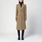 [Burberry] Beige single-breasted wool coat 6 UK Beige