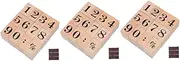 Tofficu 3 Sets Letter Stamps Set DIY Wooden Stamps Numerals for Greeting Cards for Envelopes