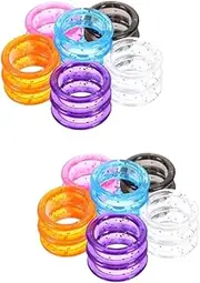 VICASKY 2sets Pet Grooming Scissor Rings Silicone Finger Protectors for Hair Cutting Skid Design Suitable for Grooming Scissors for Home Salon Use 12pcs*2