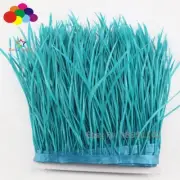 1/5/10 meter Top Quality 15-20 cm Turquoise Stripped Goose Boits Feathers Trims