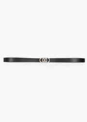 [Taking Shape] Taking Shape Thin Hexagon Belt in Black - Women's Accessories Black
