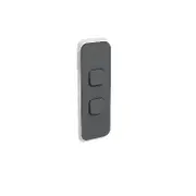 Clipsal Iconic Series Cover Frame - 2 Architrave Switches - Anthracite - 3042AC-AN