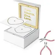 Permanent Bracelet Kit Forever Bracelet Making for Couples Gift Friendship Bracelets DIY Locked Bracelet Valentine's Day Jewelry Gift Silver and Go...