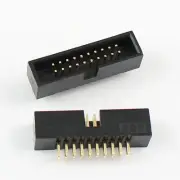 10Pcs 1.27mm Pitch 2x10 Pin 20 Pin DIP Male Shrouded Box Header IDC Connector