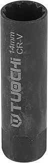 X AUTOHAUX Spark Plug Impact Socket 63mm for Car Motorcycle Dirtbike Repair Hardware Tool CR-V Black Durable 12 Point 14mm 3/8 Inch Drive