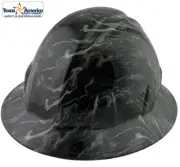 Black and Gold Oil Spill Hydro Dipped Full Brim Hard Hat