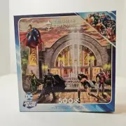 Ceaco Justice League 500 Pieces Puzzle Hall of Justice Thomas Kinkade New Jigsaw