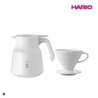 在飛比找博客來優惠-【HARIO】 純白系列 V60白色02磁石濾杯 + V60