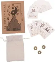 Generic 1 Set I Ching Enlightenment Feng Shui Money I Ching Book I Ching Study Guide Divination Coins Chinese Coin Chinese Good Luck Coins I Ching Manual Feng Shui Wealth Paper