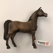 Schleich Arabian Stallion Horse Figure D-73527 Brown Dark Brown Mane & Tail 2007