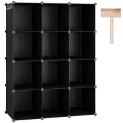 Cube Storage Organizer, 12-Cube Shelves Units, Closet Cabinet, DIY Plastic Mo...