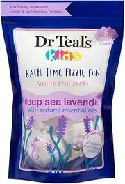 Dr Teal's Dr Teal's Ultra Moisturizing Bath Bombs Five (5) Kids Bath Time Fizzie Fun Scented Bath Bombs Deep Sea Lavender with Natural Essential Oils (Unisex) 50ml