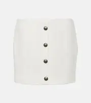 [Alessandra Rich] Alessandra Rich Checked tweed bouclé miniskirt AU 12 white