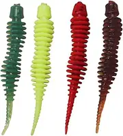 GOOHOCHY 4pcs Spiral Fishing Soft Freshwater Baits Vivid Artificial Fishing Accessories for Lake Angling Life Like Design for Attracting Fish