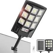BonGu Solar Motion Lights Outdoor - 6500K 10000LM Wireless Wide Angle Motion Sensor Lights with Remote, 108LEDs IP65 Waterproof Solar Flood Light for Outside Patio, Parking Lot & Driveway