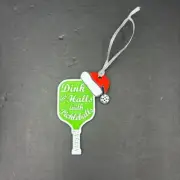 Dink the Halls with Pickleballs Christmas Tree Ornament Perfect Gift For Players