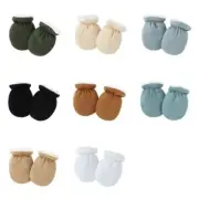 Newborns Soft Lamb Wool Gloves Anti-Grab Baby Mittens Prevent Face Scratching