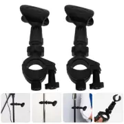 2 Sets Microphone Clip Universal Holder Holders Adjustable Desktop Gooseneck
