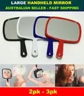 Up to 3PK HandHeld Mirror Handheld Salon Mirror Large Lady Women Makeup Cosmetic