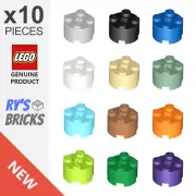 10 x LEGO® Round 2 x 2 with Axle Shaft Bricks 3941 Bulk Lot