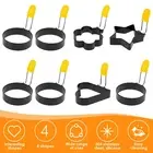 4Pcs Pancake Rings Stainless Steel Egg Ring Set Nonstick Fried Egg Rings xdEEa
