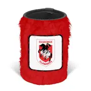 St George Illawarra Dragons NRL FLUFFY Beer Can Bottle Cooler Stubby Holder