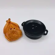 Cracker Barrel Salt & Pepper Shaker Turkey in a Pot Mini Thanks Holiday S&P Set