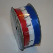 Offray 1.5" Patriotic Uncle Sam 15 yds Red White Blue Striped Wired Ribbon Spool