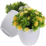 2pcs Farmhouse Artificial Faux Potted Bonsai Faux Flower Plant