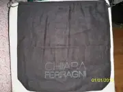 CHIARA FERRAGNI Black Shoe Bag w Drawstring 14x14" NEW Dust bag