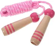 LOORGVEL Adjustable Jump Rope for Portable Skipping Ropes with Lightweight Wooden Handles for Exercise Fitness Fun and Coordination Skills