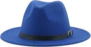 [Generic] Women Fedora Hat Unisex Men Jazz Hats Church Hats Wedding Prom Dress Hats Formal Panama Wide Brim Felt Hats 17 60-62cm, 17, One Size, 17, One Size