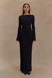 Kyle Knit Maxi Skirt - Black