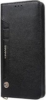 Generic for iPhone 15 (Color: Black) Leather Wallet Magnetic Flip Case with Durable Closure