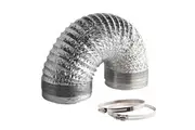 EverGrow Hydroponics 4" Non-Insulated Ventilation Duct With 2 Pieces Stainless Steel Clamps