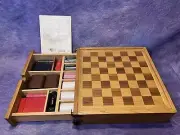 Vintage Marlboro Collectors Backgammon -Checkers-Cards-Poker Chips *New In Box*