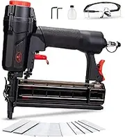 AEROPRO Tools Pneumatic Brad Nailer, 18 Gauge 2 in 1 Air Brad Nail Gun and Staple Gun with 1000pcs Nails for Upholstery, DIY Project, Woodworking