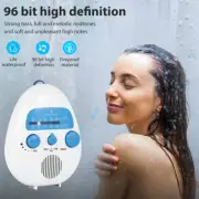 FM/AM Mini Shower Radio Waterproof Portable for Bathroom Hanging Music Speaker