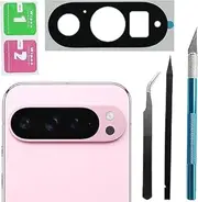 Pixel 9 Pro XL Back Rear Camera Lens Glass Replacement for Google Pixel 9 Pro XL Rear Camera Glass with Pre-Installed Adhesive and Reparing Toolkits
