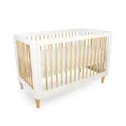 Babyhood Riya Cot - White/Beech