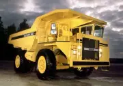 Cars volvo model bm kockum 540 quarry construction semi Desk Mat Stitched