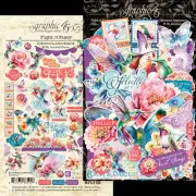 Graphic45 FLIGHT OF FANCY (59pc) EPHEMERA ASSORTMENT scrapbooking DIE-CUTS